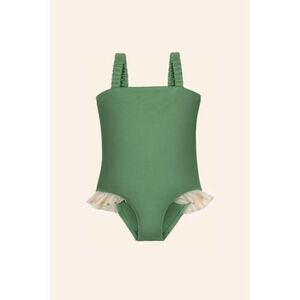 WET Kids Green One Piece Swimsuit Size 2T NWT Ruffle Trim Girls Swimwear NEW